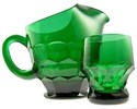 Maker: Hocking Glass Company
Color: Forest Green
Made:  1930's